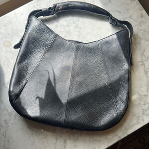 American Angel Black Leather Hobo Bag - Sleek Everyday Shoulder Bag